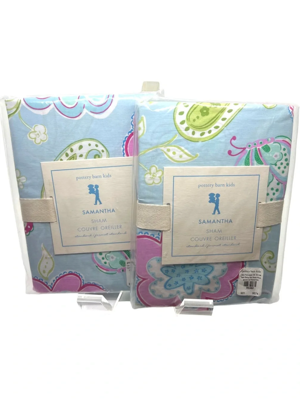 🦋 Pottery Barn Kids Samantha Butterfly Standard Shams • Set of 2 • NWT Sealed